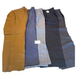 Men’s dress pants, five pairs assorted 42x32
